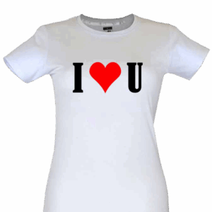 Día de San Valentín Te Amo Camiseta Blanca Damas