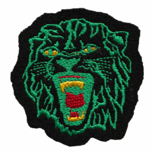 Emblema Naturaleza Animal Cabeza de león verde