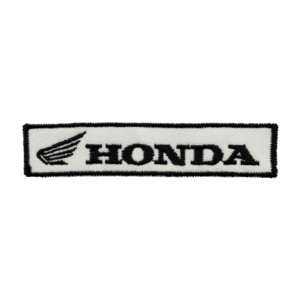 Motorcycle Emblems Honda Brand Rect. White
