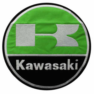 Großes Logo für Biker-Embleme der Marke Kawasaki