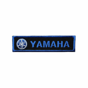 Yamaha Rect-Marken-Motard-Embleme. Blau