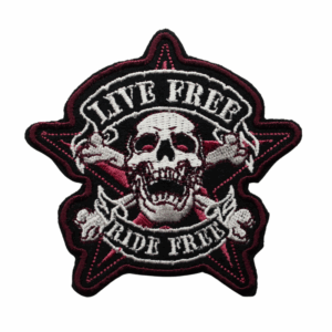 Emblema Bordado - Live Free Ride Free