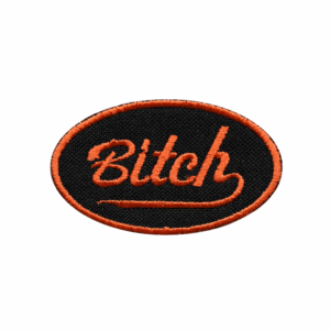 Emblema Motard Diversos Bitch - Laranja