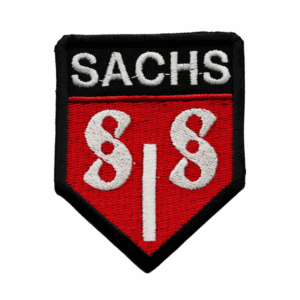 Emblema bordado - SIS SACHS Motociclista (Rojo)