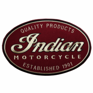 Embroidered Emblem – Quality Products - Indian Motorcycle - Established 1901 (Large)