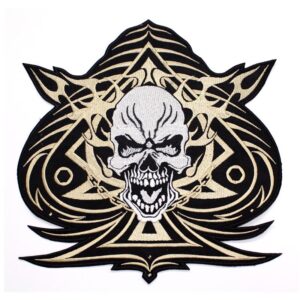 Emblema Caveira e Ás de Espadas grande.