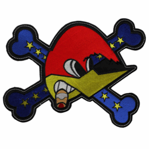 Embroidered Badge – Woodpecker (Large)