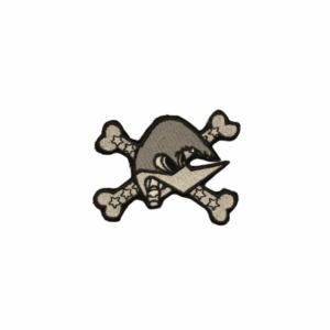 Embroidered Badge – Woody Woodpecker (Black and White)