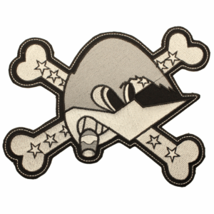 Embroidered Badge – Big Woodpecker (Black and White)