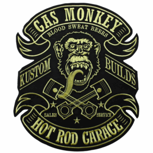 Emblema Bordado – Gas Monkey, Blood Sweat Beers - Hot Rod Garage (Grande)