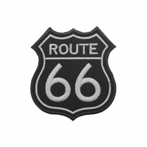 Emblema Bordado - Route 66 (Grande) - Cinza