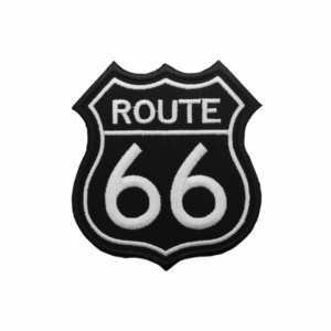 Emblema Bordado - Route 66 (Grande) - Branco