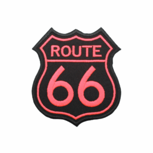 Emblema Bordado - Route 66 (Grande) - Rosa