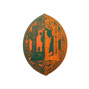 Emblema Ensino Estabelecimento Rainha Santa Laranja e Verde