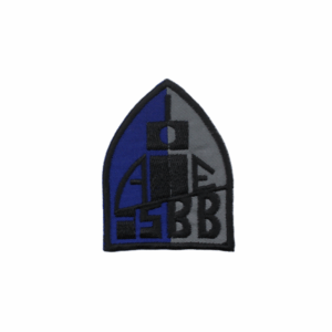 Emblema Ensino Estabelecimento Inst.Sup. Bissaya Barreto Azul e Cinza