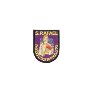 Emblema São Rafael pequeno (Fundo roxo)