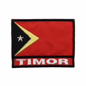 Emblemas locales Bandera de Timor con leyenda