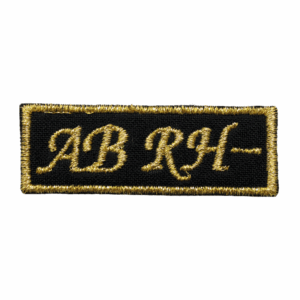 AB RH- Blood Group Emblem