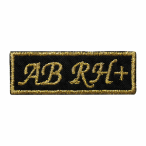 AB RH+ Blood Group Emblem