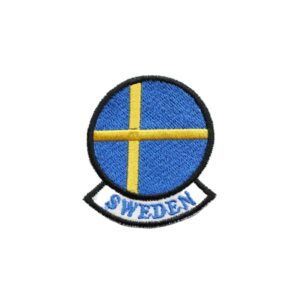 Emblemas Locais Bandeira Suécia Redonda