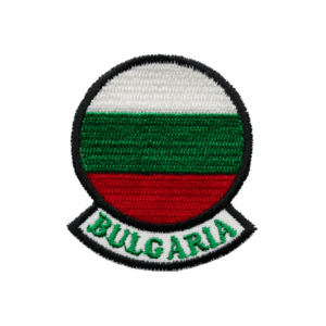 Emblemas Locais Bandeira Bulgária Redonda