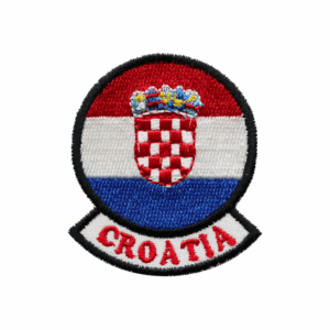 Emblemas Locais Bandeira Croácia Redonda