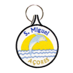 Porta-chaves Bordado Golfinho São Miguel Açores