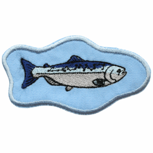 Emblema Natureza Animal Peixe, Salmão