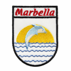 Parche Bordado – Delfín y Sol, Marbella (España)