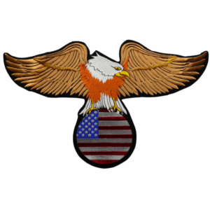 Águia com bandeira EUA