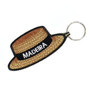 Porta Chaves Bordado Chapéu de Palha da Madeira