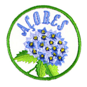 Emblema Redondo Locais Hortênsia Azul  Açores Portugal