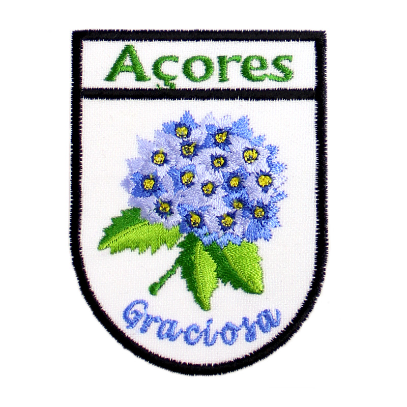 Emblemas Locais Hortênsia Azul Graciosa Açores Portugal