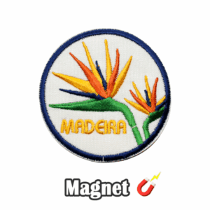 Insignia Magnética Bordada Redonda Estrelícia Madeira Portugal (Imán)