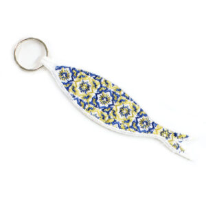 Sardine Portuguese Tile Key Ring Emblem