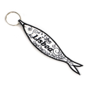 Emblema Região Porta-Chaves Sardinha I LOVE LISBOA (Preto)