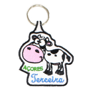 Porta-chaves Bordado  Vaquinha  Açores Terceira