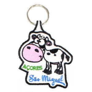Porta-chaves Bordado  Vaquinha  Açores São Miguel