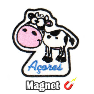 Açores Vaquinha Badge magnétique brodé (Aimant)