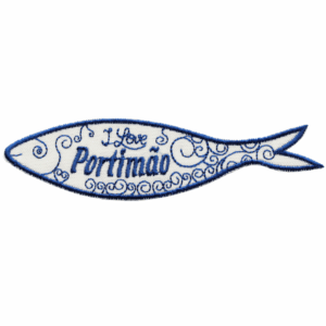 Embroidered Badge – Sardine I Love Portimão (Blue)