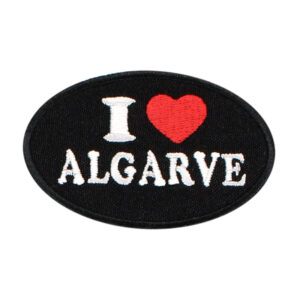 Emblema Oval I Love Algarve Portugal - Preto