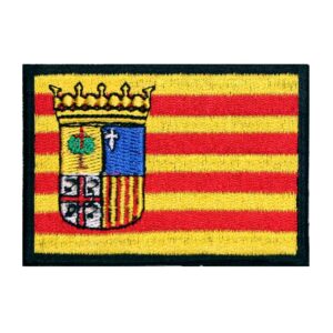 Parche Bordado – Bandera y Escudo de Aragon (España)