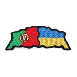 Emblema Bordado – Bandeira Portugal Ucrânia