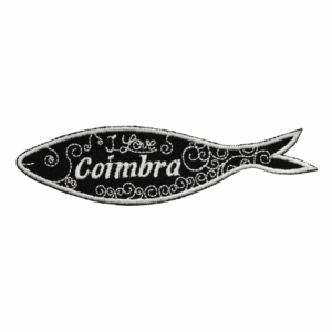 Emblema Bordado – Sardinha I Love Coimbra (Branco)