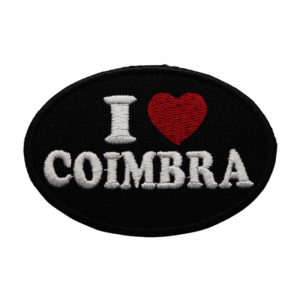 Emblema Bordado - I Love Coimbra Oval (Preto)