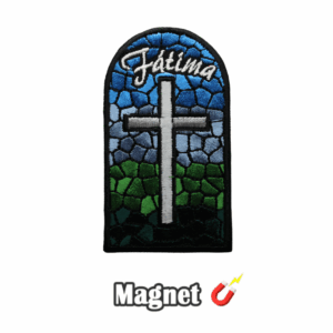 Emblema Magnético Bordado – Fátima – Cruz (Íman)