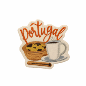 Emblema Bordado Portugal - Pastel de Nata, Canela e Café