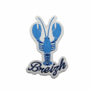 Emblema Bordado Região de França - Bretanha/Breizh (Branco e Azul) (Íman)