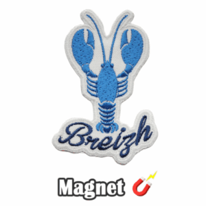 Emblema Bordado Magnético Região de França - Bretanha/Breizh (Branco e Azul)