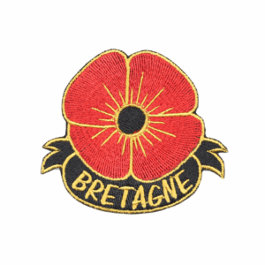 Emblema Bordado Região França - Bretanha (Preto)